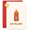 Wonkali Cute Honey Pun Valentines Day Cards Gifts, Simple Love You Valentine's Day Cards with Envelopes for Him, Her, Husband, Wife, Fiance