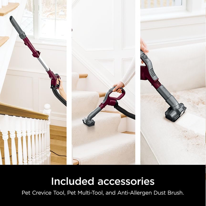 Shark DETECT Lift-Away Corded Upright Vacuum - Self-Cleaning Brushroll & Anti-Allergen Seal | Burgundy