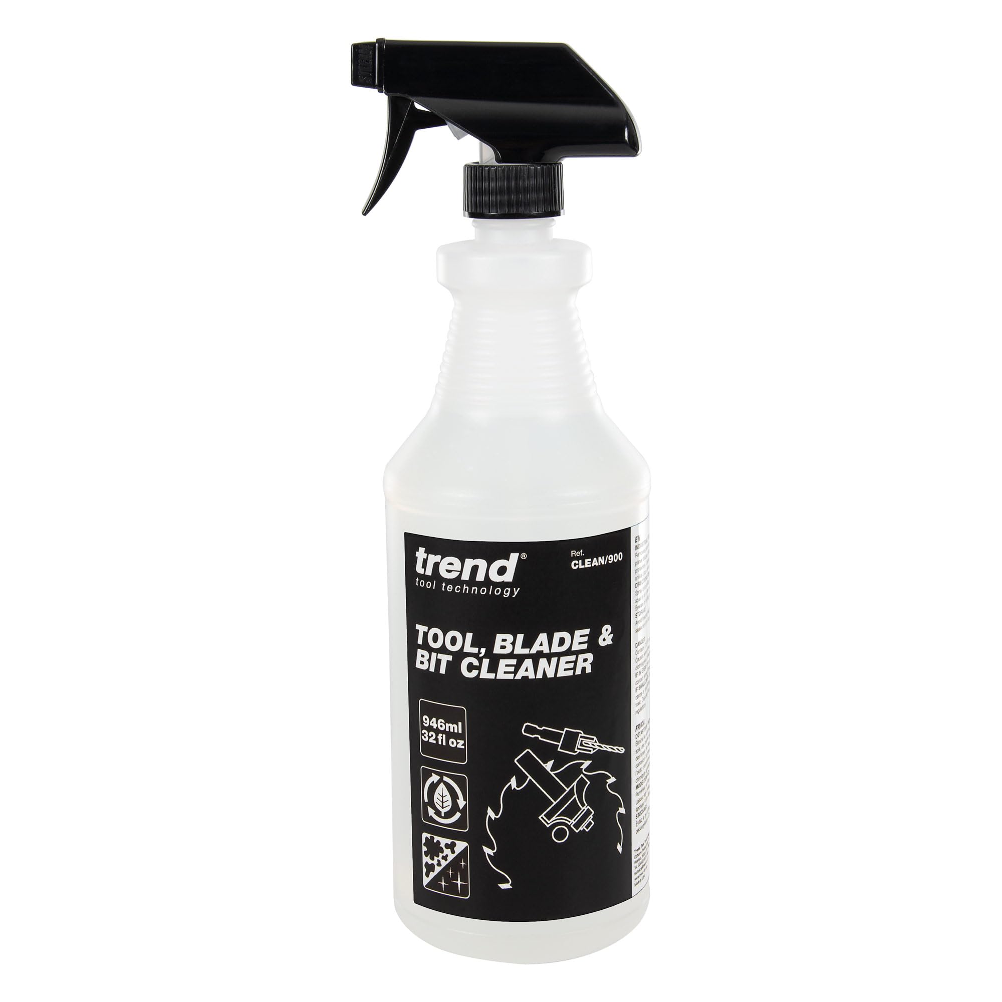 TREND Tool, Blade & Bit Cleaner, 32 fl oz, Resin, Pitch & Rust Remover, Safe Non-Toxic Formula for Workshop Tools, CLEAN/900