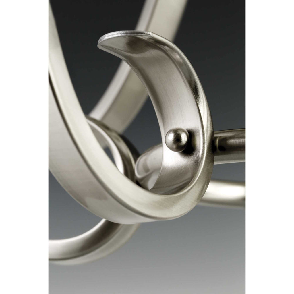 Progress Lighting P3184-77 2-Light Close-To-Ceiling with A Tea Stained Bell-Shaped Glass Bowl, Forged Bronze