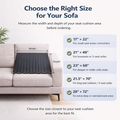 AbyssZen Heavy-Duty Iron Couch Cushion Support [23” x 68”] – Ultra-Thin Metal Base for Sagging Sofas, Stronger & Longer-Lasting Than Wood, Fits 2–3 Seater Couches