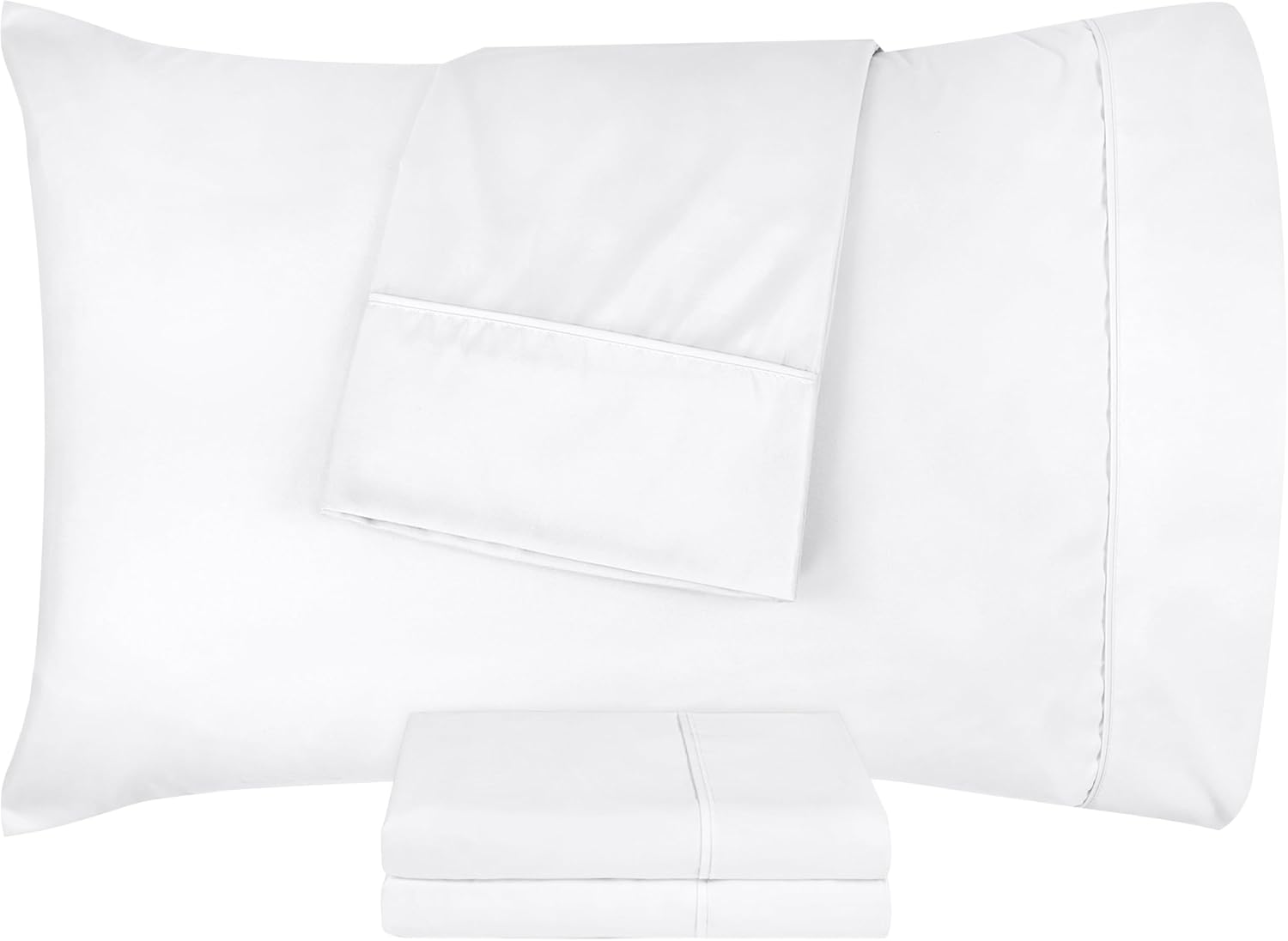 Utopia Bedding Standard Pillow Cases - Soft Brushed Microfiber - Pack of 4 | Fade Resistant 20 x 26 Inches (White)
