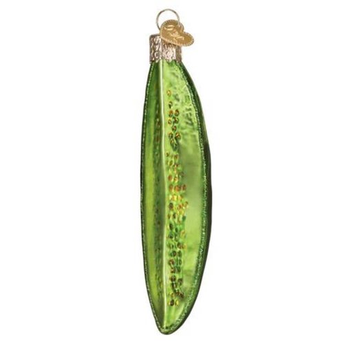 Old World Christmas Pickle Spear Glass Blown Ornament for Christmas Tree, Handcrafted Holiday Decoration, Pickle Collection