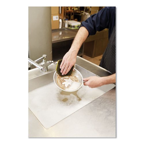 Scotch-Brite 96HEX Dual Purpose Scour Pad – 5" x 5", Gray/Yellow, 15-Pack, Heavy-Duty Scrubbing with Ergonomic Hexagon Shape