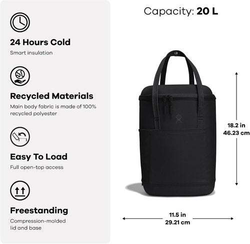 Hydro Flask Cooler Backpack - Insulated Soft Cooler with 20L Capacity | Botanical Bliss Green