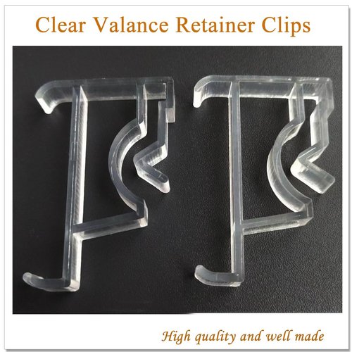 Blind Clips, 2 Inch Clear Valance Clips for Wood or Faux Wood Horizontal Blinds Valance（12 Pcs）