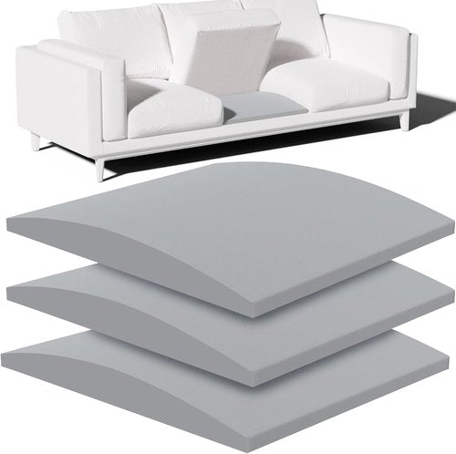 Foamagic Couch Cushion Support, Sofa Cushion Support for Sagging Couch Seat, Couch Replacement Insert, 20"x20"x2", High Density Foam Furniture Seat Sagging Repair, Trapezoid 40D, Grey Set of 3
