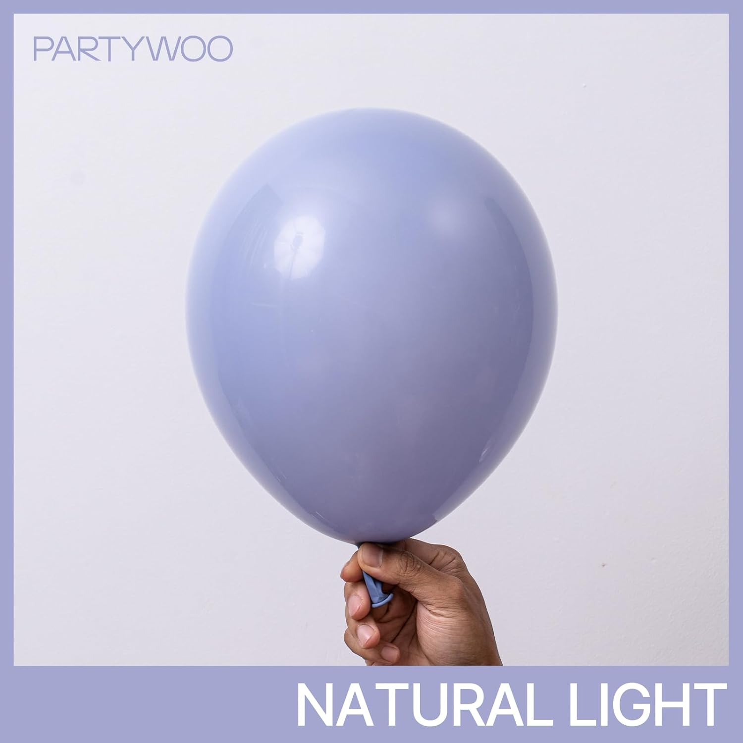 PartyWoo Dusty Blue Balloons - 100pcs 12 Inch Latex for Baby Showers & Celebrations | Boho Purple & Lavender