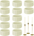Skiennix 12Pcs Silicone Candle Grippers - Upright Holders for Weddings & Festivals, Elastic Fitters