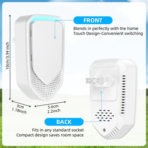 6Pcs Air Ionizer Plug In Air Purifier with Negative Ion Generator,2026 Air Ionizers for Home&Dust Mites,Quiet Mini Air Freshener for Home,Office,Basement,Air Purifiers for Odor,Dust,Smoke,Pets Smell