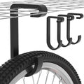 Bussdis Heavy-Duty Bike Hooks - Thickened Garage Ceiling Rack for Safe Overhead Storage | 4 Pack, 50 lb Capacity
