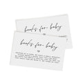 Books For Baby Cards, 3.5x2 White, Books For Baby Shower Request Cards - Bring a Book Instead of a Card Baby Shower