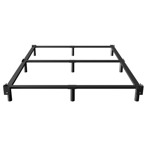 EMODA 7 Inch California King Bed Frame for Box Spring and Mattress, 9 Legs Heavy Duty Cal King Metal Bed Base Tool-Free and Easy Assembly, Black