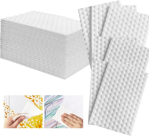 Magic Sponge | 52Pcs All-Purpose White Melamine Eraser Sheets - Disposable Cleaning Wipes for Furniture & Hard-to-Reach Areas