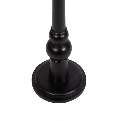 Kate and Laurel Wegner Traditional Wooden Round Drink Table; 8 x 23; Black; Elegant and Durable Pedestal Table for Use as Small Drink Table; Plant Stand; or Decorative Item Display