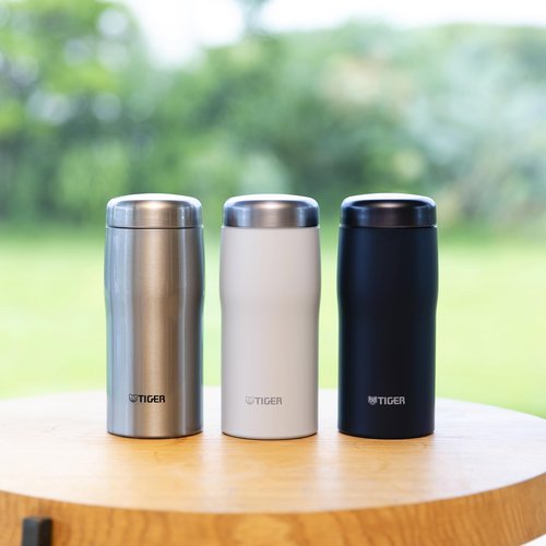 TIGER Made in Japan Vacuum Insulated Stainless Steel Water Bottle, 12 oz (360ml), AF - Blue Black