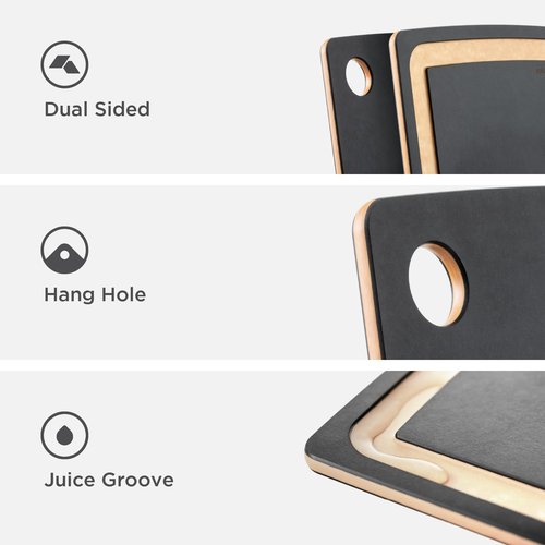 Epicurean Gourmet Series Cutting Board with Juice Groove, 19.5-Inch by 15-Inch, Slate/Natural