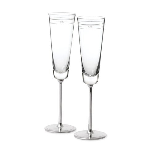 kate spade new york Darling Point Mr. and Mrs. 2-piece Champagne Flute Set