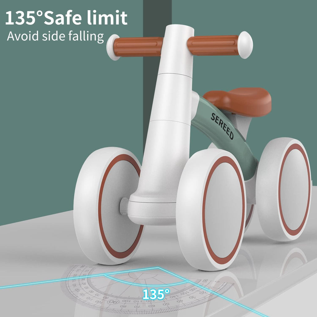 SEREED Baby Balance Bike - 4-Wheel Toddler Bike for 1 Year Olds | Perfect First Birthday Gift