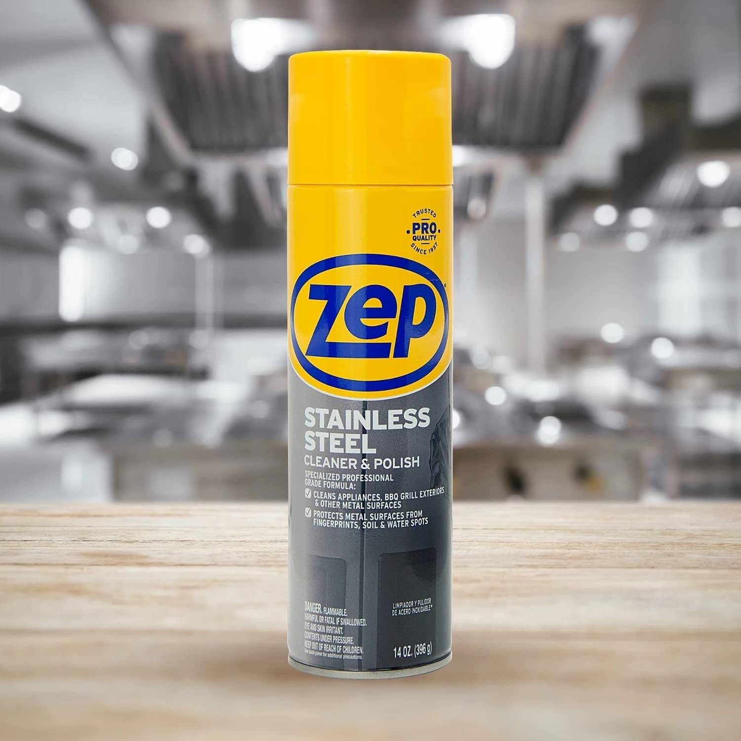 Zep Stainless Steel Cleaner & Polish - 14 Ounces | Protects Metal Surfaces from Fingerprints & Water Spots