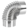 90 Degree Stove Pipe 3 Inch Stainless Steel Stove Pipe Elbow Extension Tube Chimney Flue Exhaust Pipe for Outdoor Wood Stove, Camping Stove Accessories