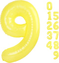 40 Inch Yellow Number 9 Balloon - Perfect for Birthday Parties, Engagements, and Graduations