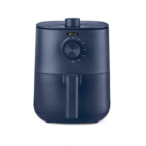 BELLA 2.9QT Manual Air Fryer, No Pre-Heat Needed, No-Oil Frying, Fast Healthy Evenly Cooked Meal Every Time, Removeable Dishwasher Safe Non Stick Pan and Crisping Tray for Easy Clean Up, Matte Blue