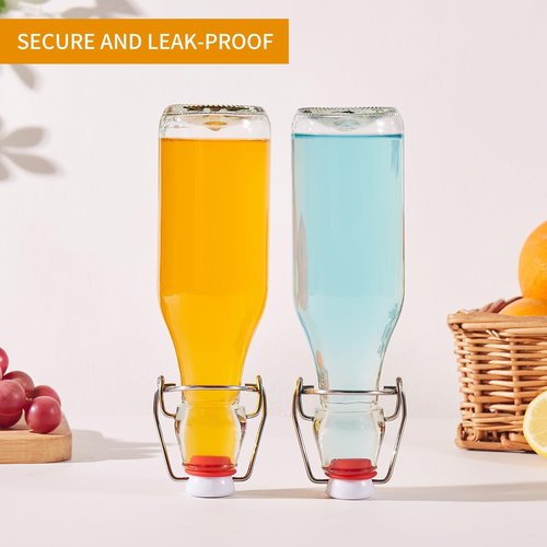 keigocare 8 Set, 8 OZ Swing Top Glass Bottles - Vanilla Extract Bottles Flip Top Beer Brewing Bottles with Stopper for Syrup Bottle,Kombucha,Mead Kefir,Extract,Juice,Tea,Wine - Airtight Cap Lids