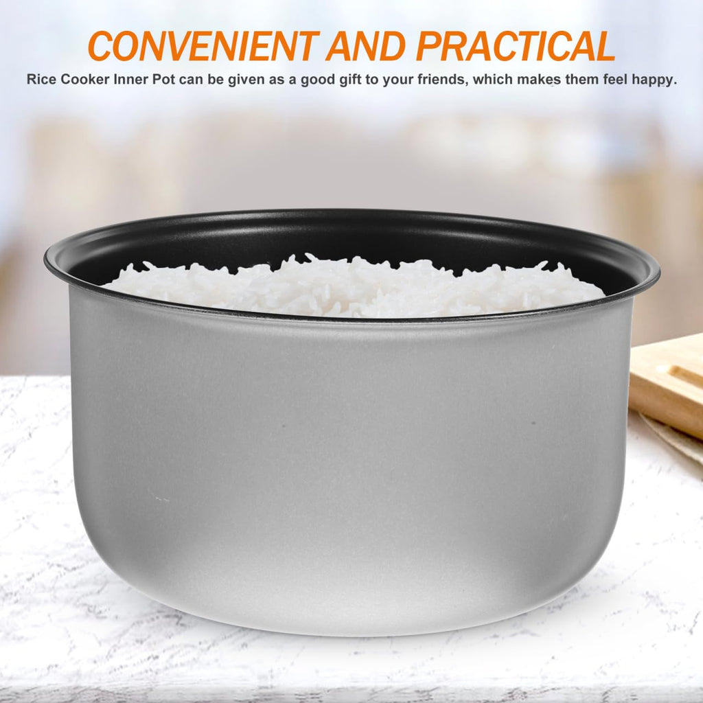Housoutil Rice Cooker Inner Pot Replacement Non-Stick Electric Cooker Pot 8.26X8.26X4.52In Cooking for Soup and Rice Kitchen Accessories