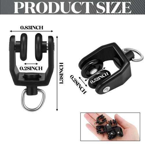 Jetec 50 Pcs Curtain Track Rollers Bulk Ceiling Curtain Track Hooks Flexible Bendable Clips 11 mm White Plastic Drapery Rail Gliders with Hooks for Shower Window (Black)