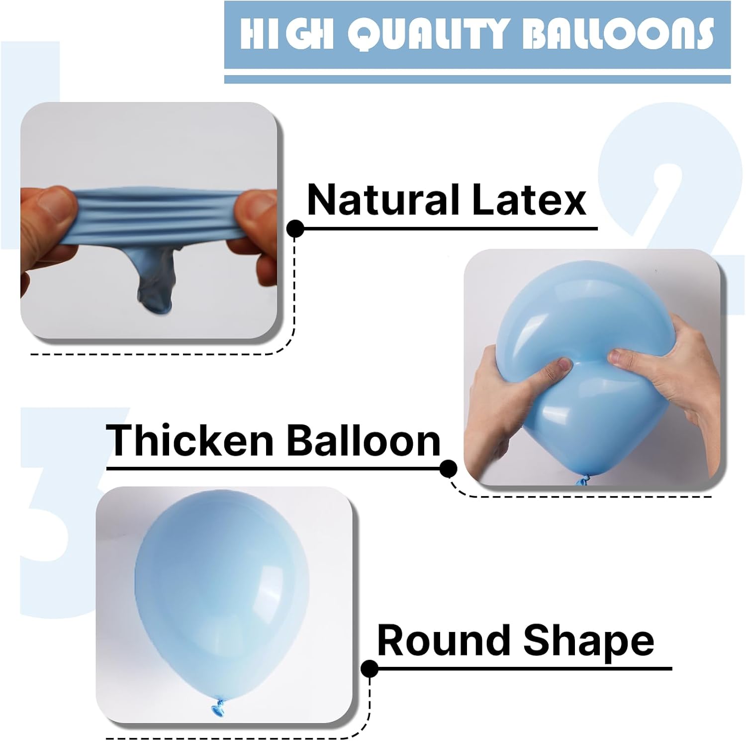 PartyWoo Light Blue Balloons - 101pcs 12 Inch Pastel Aqua Balloons for Baby Showers & Celebrations