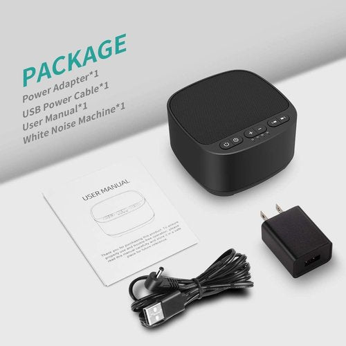 Magicteam Sleep Sound Machine - 40 Soothing Sounds, Memory Function & 32 Volume Levels | Black