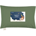 My Little Dreamy Toddler Pillow - Organic Cotton Travel Bed Pillow with Case | Soft & Breathable, 13x18" for Ages 2-5 (Jungle Green)