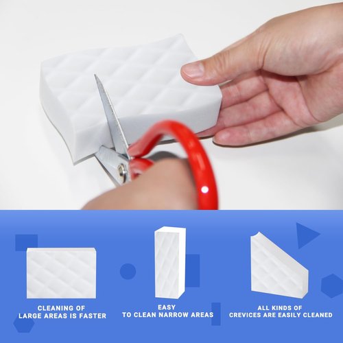 Magic Sponge Eraser 30-Pack - 3X Density Premium Melamine Sponges for Deep Cleaning Multi-Surface Use