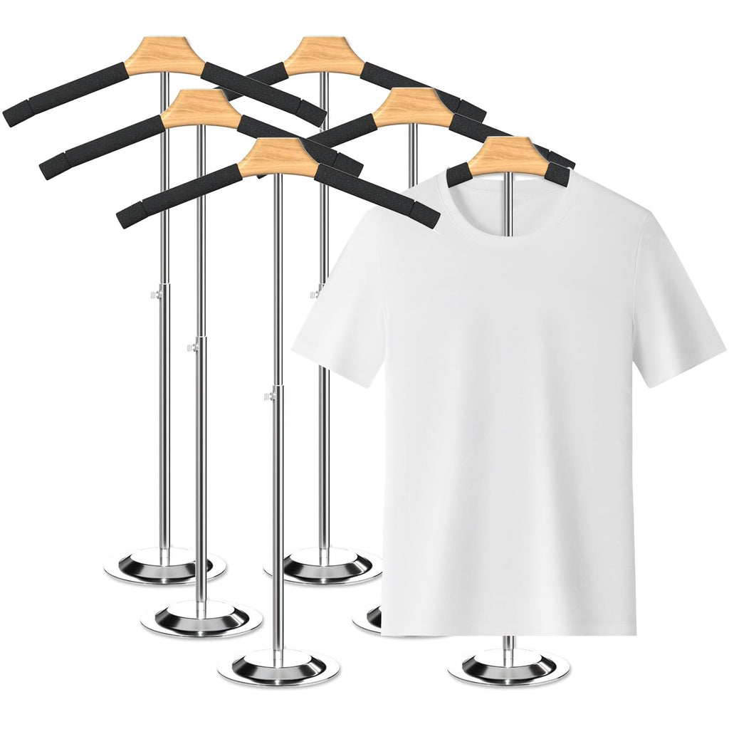 6 Pack T Shirt Display Stand for Vendors ，18.1-31" Adjustable Height Clothing Display Stand Tshirt Display Shoulder Stand Shirt Rack Dress Form Stand Mannequin Torso Stand for Shops