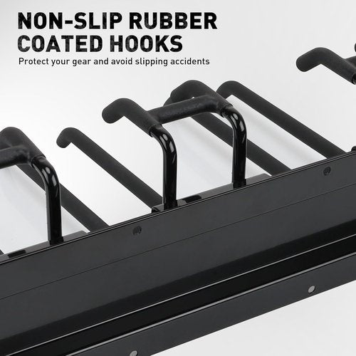 ELEAD Heavy Duty Garage Tool Organizer - 9 Pairs Wall Mount Hooks | 48 Inches, 730 lbs Capacity for Garden & Yard Tools