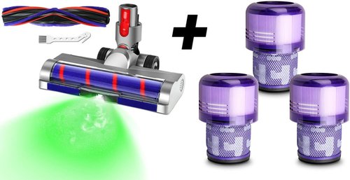 Lemige Vacuum Filter & LED Light Head Replacement Parts for Dyson V11 & V15 Models - High Performance