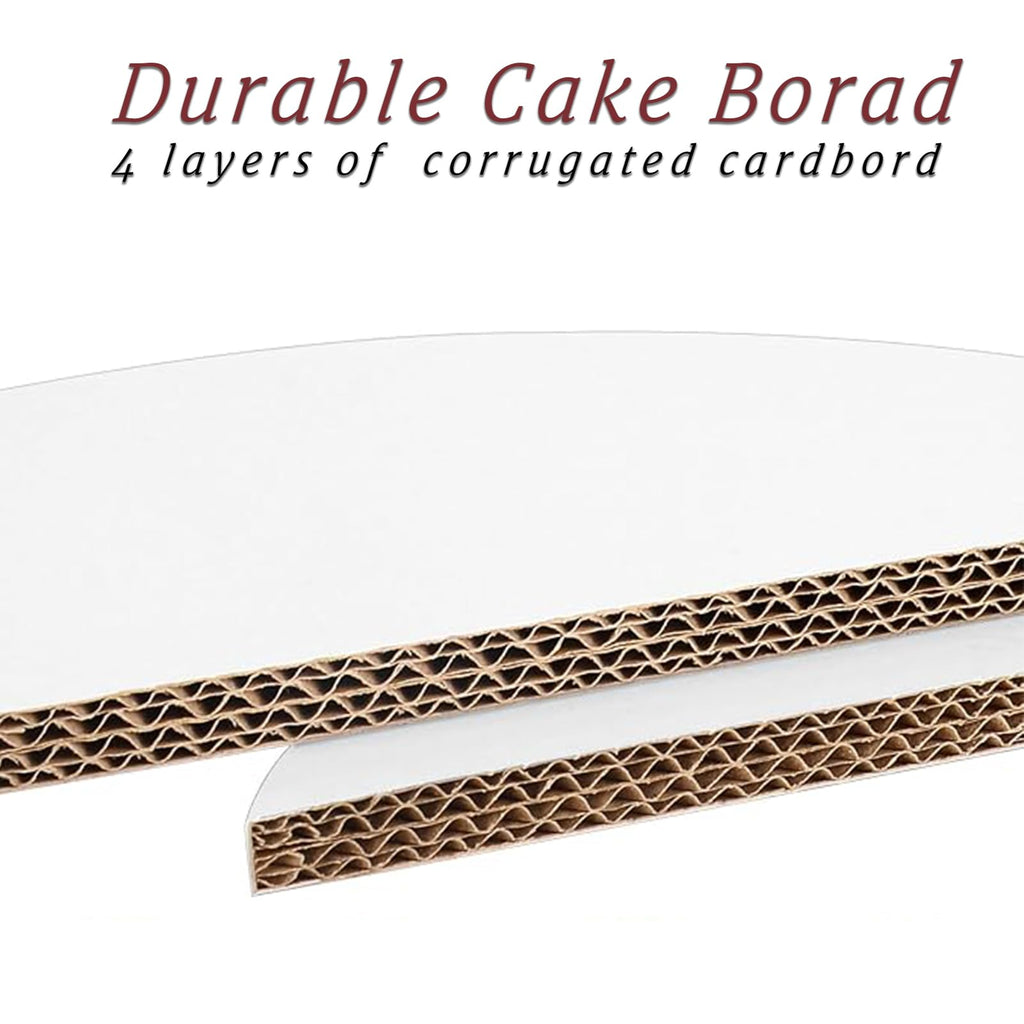 Oungg 14 Pack 12 Inch Cake Drum, Cake Boards 12 Inch Round, 1/2" Thick Cardboard Cake drums with Food Grade, White and Modern Style for Bases Para Pasteles.