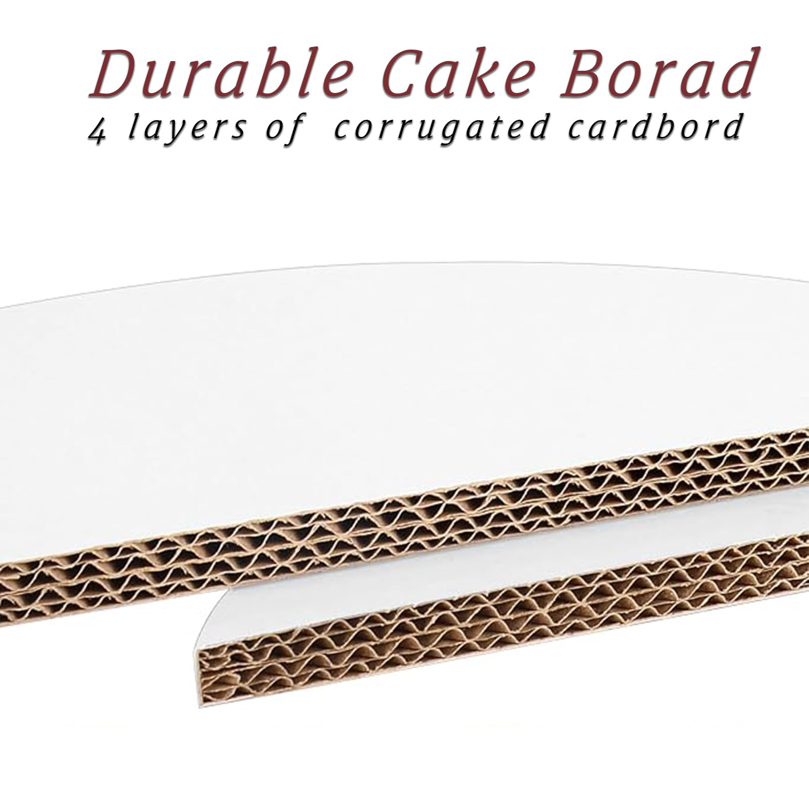 Oungg 14 Pack 12 Inch Cake Drum, Cake Boards 12 Inch Round, 1/2" Thick Cardboard Cake drums with Food Grade, White and Modern Style for Bases Para Pasteles.