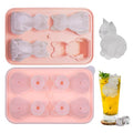Cat Ice Cube Tray Silicone Large Ice Cube Mold, Fun Shapes Ice Cube Trays for Freezer with Lid, Big Ice Molds for Bourbon Whiskey Cocktails, Cute Gifts for Cat Lovers