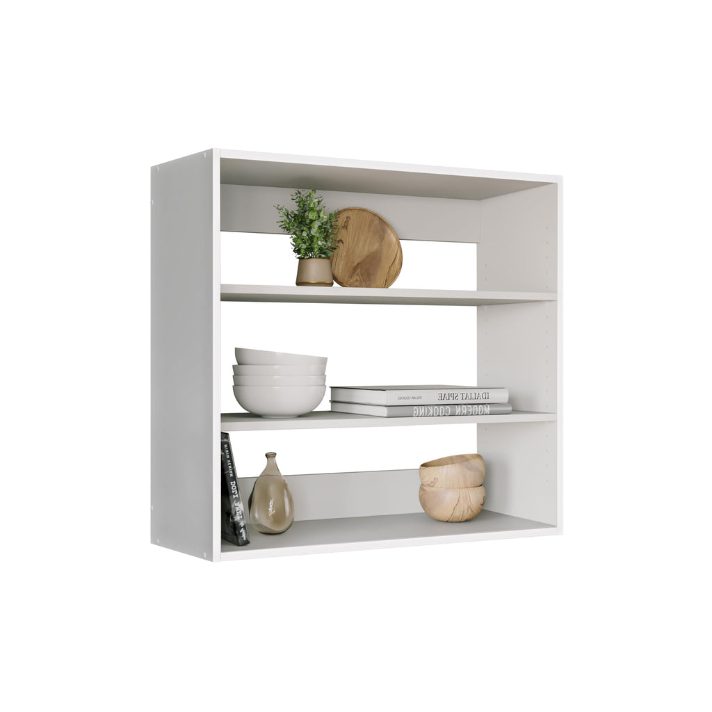 Prepac Elite 32” Wide Upper Cabinet, White Pantry Kitchen Storage Cabinet with 2 Adjustable Shelves for Garage, Laundry, 12" D x 32" W x 30" H