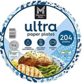 Ultra Dinner Paper Plates - 10 Inch Size | 204 Count for Convenient Dining Solutions