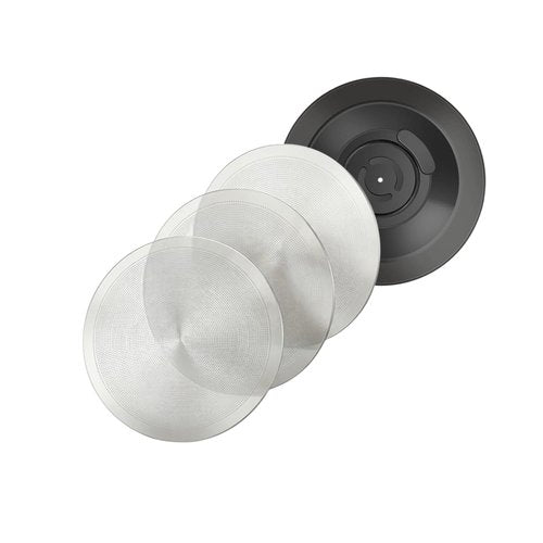 4-Pack 53mm Espresso Puck Screen & Cleaning Blind Disk Set, Compatible with Ninja Luxe Cafe & Breville 54mm Portafilter, 316 Stainless Steel (3x 0.2mm Screen, 1x Blind Disk)