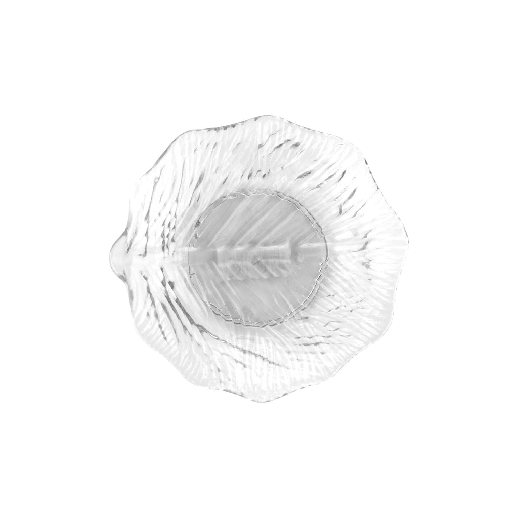 GET LE-600-CL Break-Resistant Leaf Shaped Serving Plate, 6", Clear, Large (Set of 12)