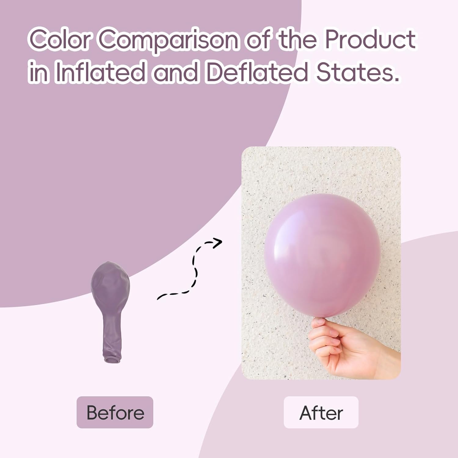 Skiennix Dusty Purple Balloon Set - 120 Pcs in 5-18 Inch Sizes | Perfect for Boho Bridal & Baby Showers