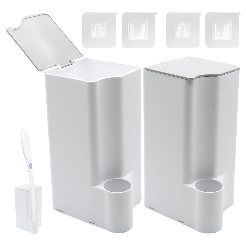 Terixe 2 Pack Holder for Clorox Toilet Wand – Compatible with Clorox Toilet Wand Holder Only, Space-Saving Wall-Mount & Free-Standing Toilet Wand Holder