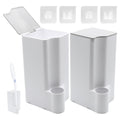 Terixe 2 Pack Holder for Clorox Toilet Wand – Compatible with Clorox Toilet Wand Holder Only, Space-Saving Wall-Mount & Free-Standing Toilet Wand Holder
