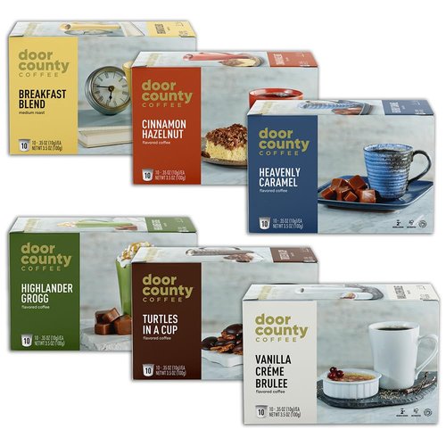 Door County Coffee - Single-Serve Cups for Keurig Brewers - Variety Pack (60 count)