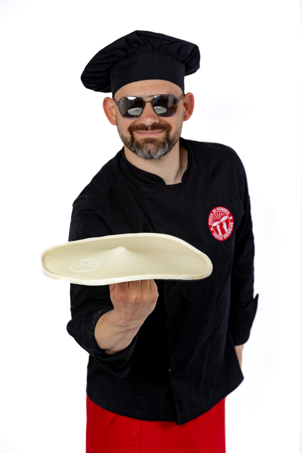Training pizza disc for pizza acrobatics. Pizza di gomma - Spinning dough - Throw dough with silicone disc - size 13 inch. Rubber pizza.