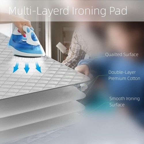 BORDSTRACT Portable Ironing Pad, Foldable Ironing Pad Blanket Suitable for Washer Dryer Desktop Countertop Small Household Ironing Board
